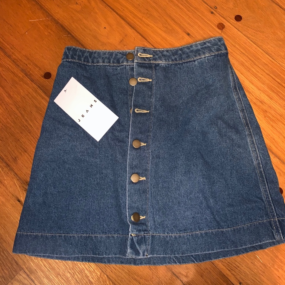 Denim Button Up Skirt